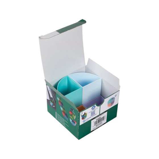 Organizador De Sobremesa Exacompta Aquarel The Quarter 4 Compartimentos Modulables Colores Pastel 120X120X83 Mm