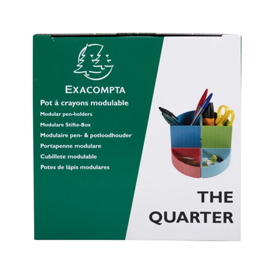 Organizador De Sobremesa Exacompta Aquarel The Quarter 4 Compartimentos Modulables Colores Pastel 120X120X83 Mm