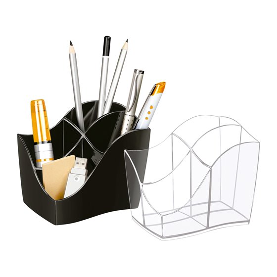 Organizador Sobremesa Cep Gama Ellypse Plastico Negro 118X89X98 Mm