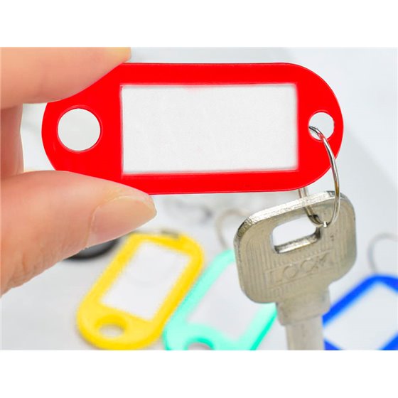 Llavero Portaetiquetas Liderpapel Ecouse Fabricado En Plastico Reciclado Caja De 100 Unidades