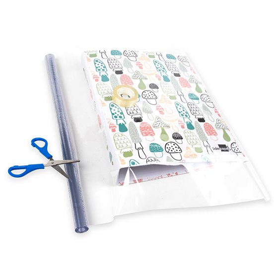 Rollo Plastico Forralibros 0,45X100 Mt 70 Mc