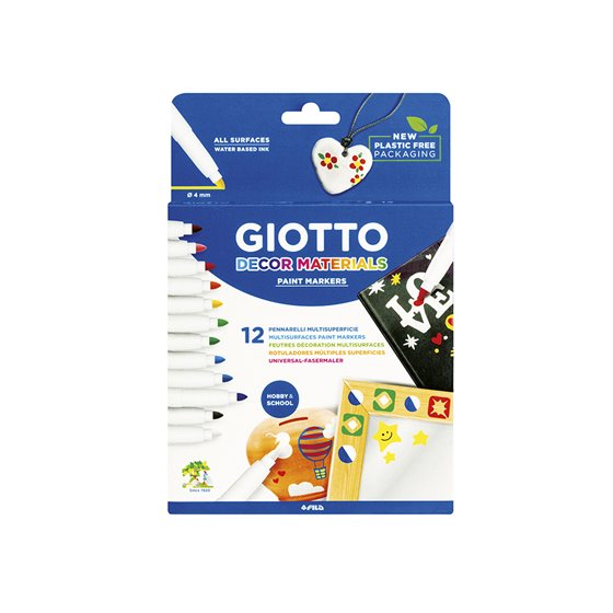 Rotulador Giotto Decor Materials -Caja De 12 Colores Surtidos