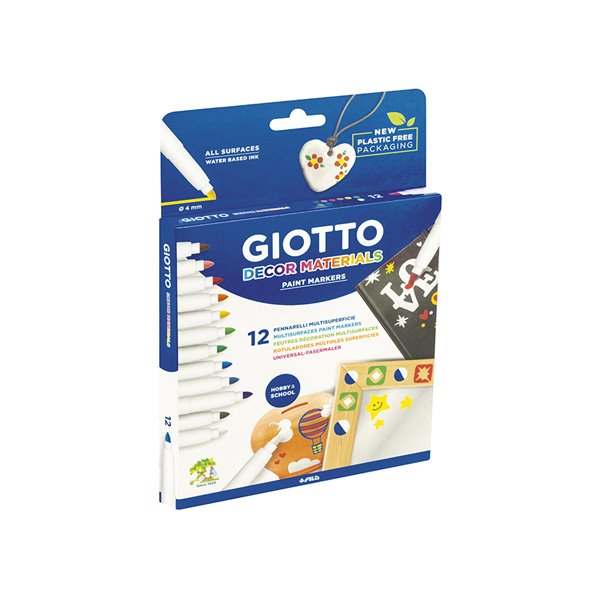 Rotulador Giotto Decor Materials -Caja De 12 Colores Surtidos