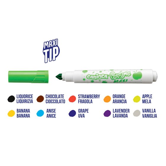 Rotulador Carioca Perfumado Punta Maxi Lavable Caja De 10 Unidades Colores Surtidos