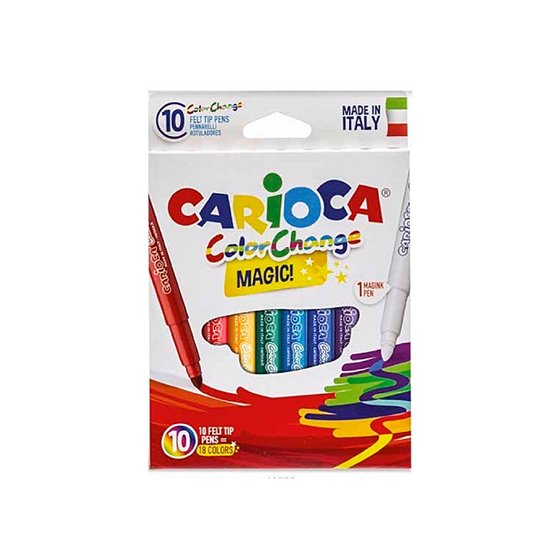 Rotulador Carioca Cambia Color Tinta Magica Caja De 10 Unidades Colores Surtidos