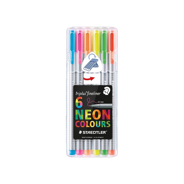 Rotulador Staedtler Triplus Neon Colours Estuche De 6 Unidades Colores Surtidos
