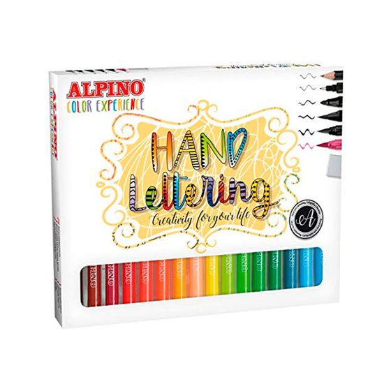 Rotulador Alpino Metallic Lettering Doble Punta Estuche De 12 Unidades Colores Surtidos