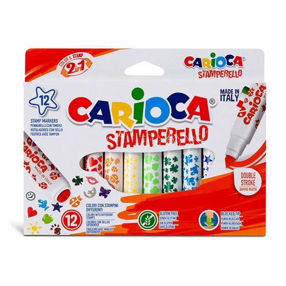 Rotulador Carioca Stamperello Caja 12 Unidades Colores Surtidos