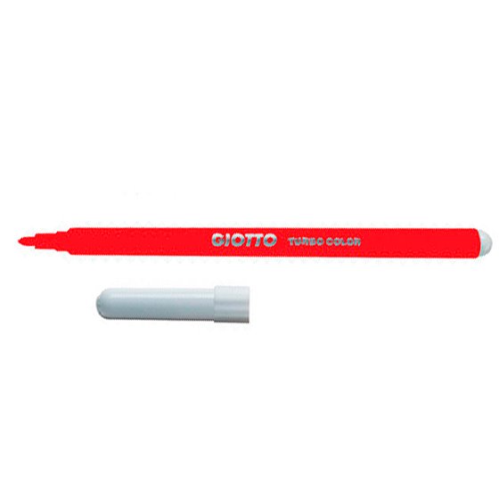 Rotulador Giotto Turbo Color Lavable Con Punta Bloqueada Unicolor Rojo