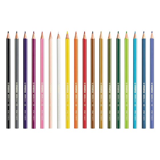 Lapices De Colores Stabilo Green Colors Con Certificado Fsc Estuche Carton De 18 Unidades Colores Surtidos