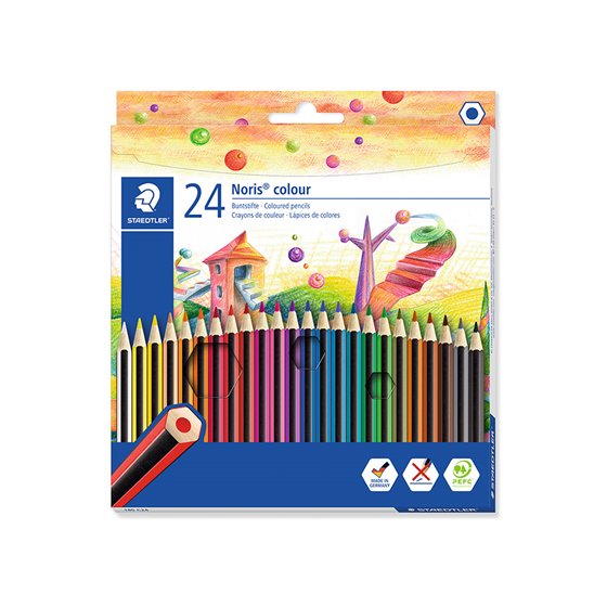 Lapices De Colores Staedtler Wopex Ecologico 24 Colores En Caja De Carton