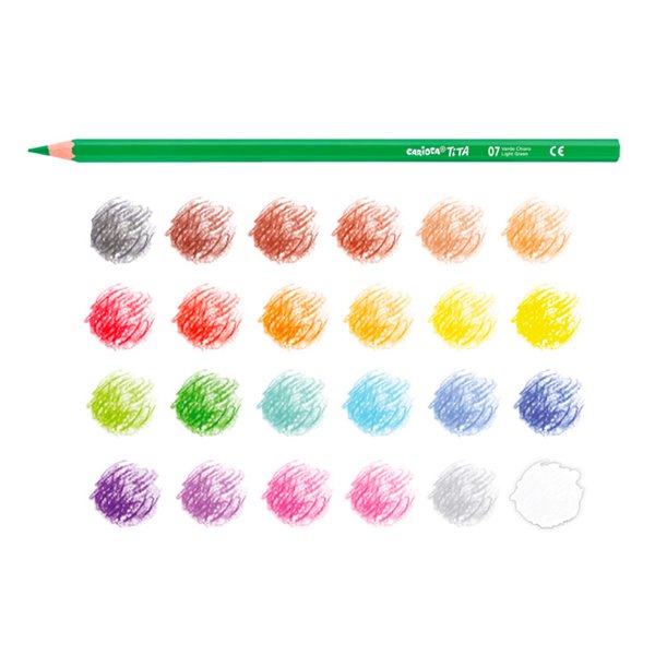 Lapices De Colores Carioca Tita Mina 3 Mm Tubo Metal 24 Colores Surtidos + Sacapuntas