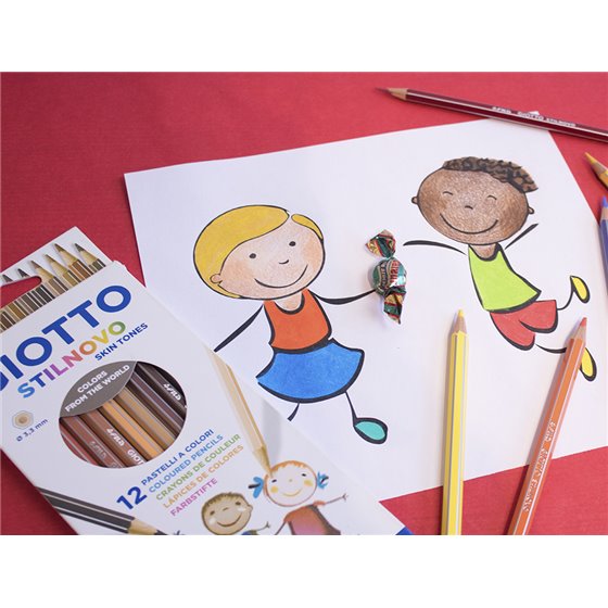 Lapices De Colores Giotto Stilnovo Skin Tones Caja De 12 Colores Surtidos