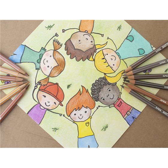 Lapices De Colores Giotto Stilnovo Skin Tones Caja De 12 Colores Surtidos