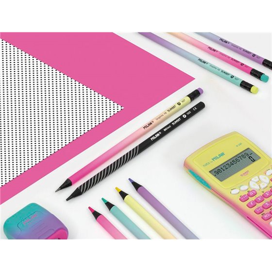 Lapices De Colores Milan Sunset Mina Gruesa 3,5 Mm Caja De 6 Unidades Colores Surtidos