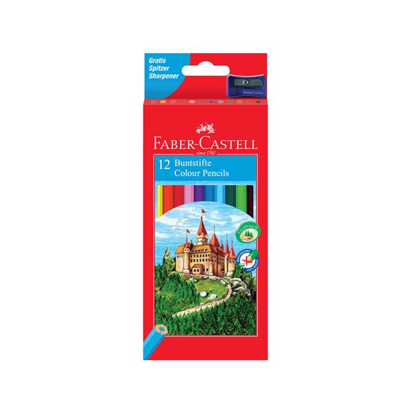 Lapices De Colores Faber-Castell C/ 12 Colores Hexagonal Madera Reforestada