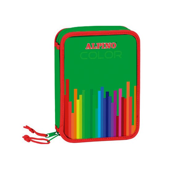 Plumier Escolar Alpino Color Pequeño Doble Cremallera