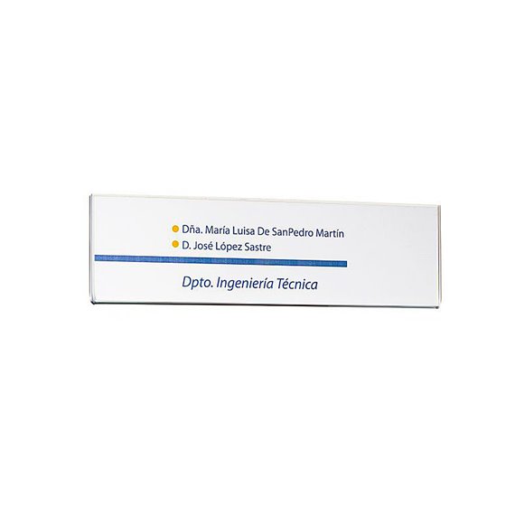 Identificador Mural Archivo 2000 Portanombre Con Adhesivo Trasero En Poliestireno Transparente 210X60 Mm