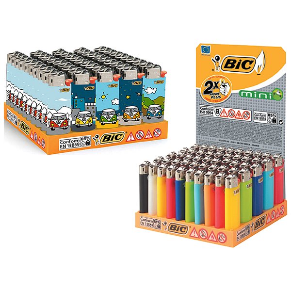 Encendedor Bic Mini J-25 Colores Surtidos