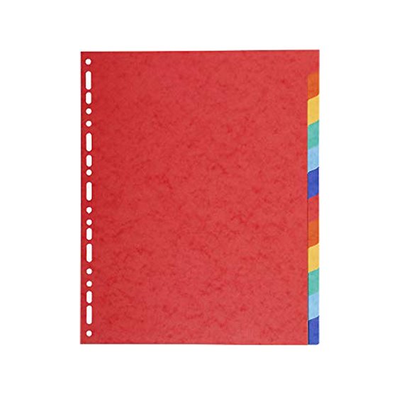 Separador Exacompta Cartulina Brillo Juego De 12 Separadores Din A4+ Multitaladro