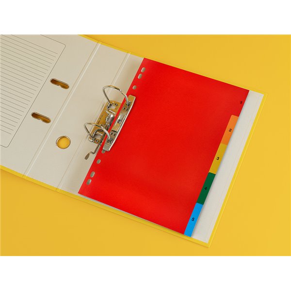 Separador Q-Connect Plastico Juego De 5 Separadores Din A4 Multitaladro