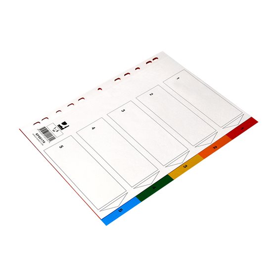 Separador Q-Connect Plastico Juego De 5 Separadores Din A4 Multitaladro