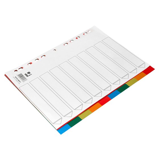 Separador Q-Connect Plastico Juego De 10 Separadores Din A4 Multitaladro