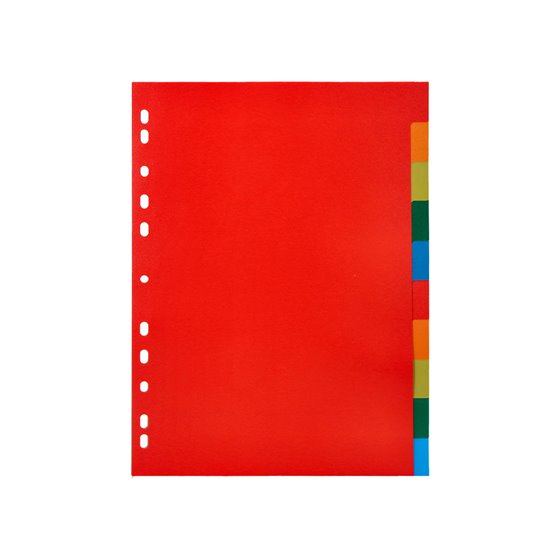 Separador Q-Connect Plastico Juego De 10 Separadores Din A4 Multitaladro