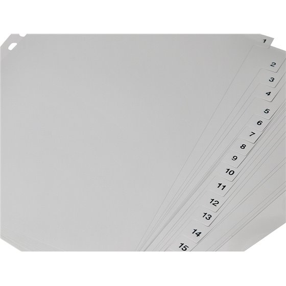 Separador Numerico Q-Connect Plastico 1-20 Juego De 20 Separadores Din A4 Multitaladro