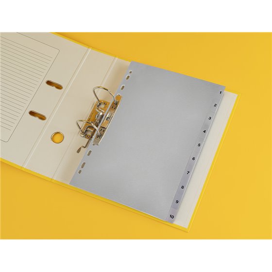 Separador Numerico Q-Connect Plastico 1-10 Juego De 10 Separadores Din A4 Multitaladro