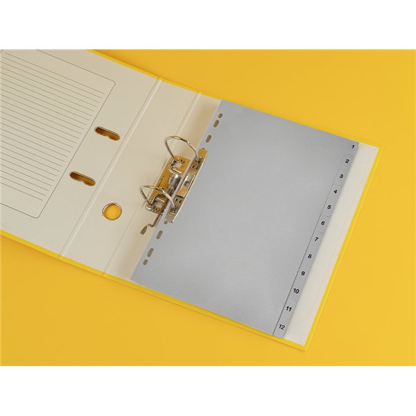 Separador Numerico Q-Connect Plastico 1-12 Juego De 12 Separadores Din A4 Multitaladro