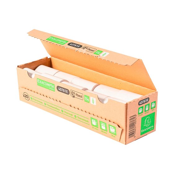 Rollo Sumadora Exacompta Termico Para Tpv 57 Mm X 40 Mm 55 G/M2 Fsc Sin Fenol Ni Plastico