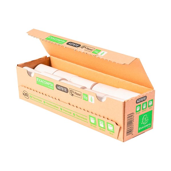 Rollo Sumadora Exacompta Termico Para Tpv 57 Mm X 40 Mm 55 G/M2 Fsc Sin Fenol Ni Plastico