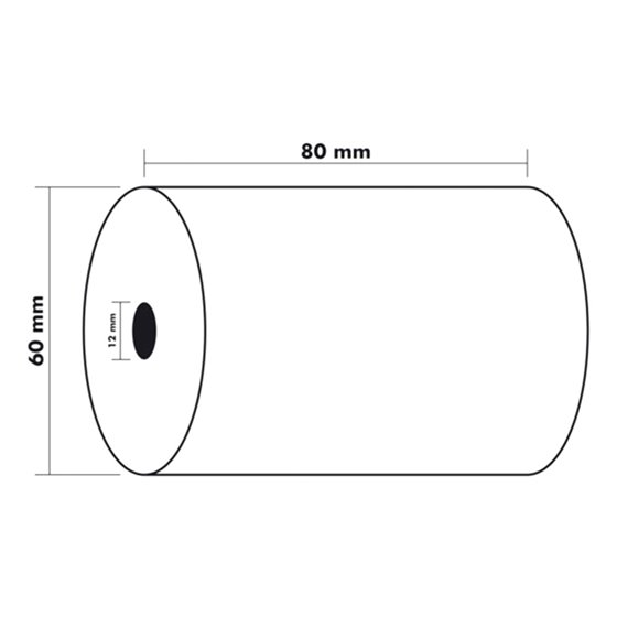 Rollo Sumadora Exacompta Termico 80 Mm X 60 Mm 48 G/M2