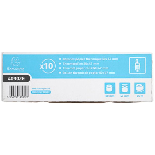 Rollo Sumadora Exacompta Termico 60 Mm X 47 Mm 55 G/M2