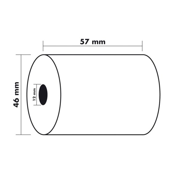 Rollo Sumadora Exacompta Safe Contact Termico 57 Mm X 46 Mm 55 G/M2