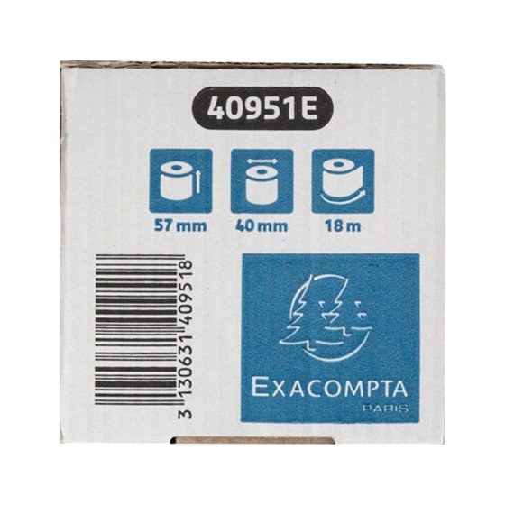 Rollo Sumadora Exacompta Safe Contact Termico 57 Mm X 40 Mm 52 G/M2