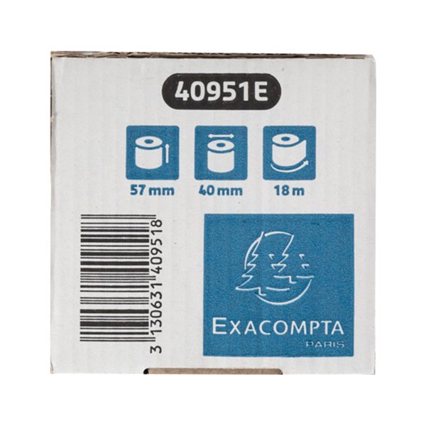 Rollo Sumadora Exacompta Safe Contact Termico 57 Mm X 40 Mm 52 G/M2
