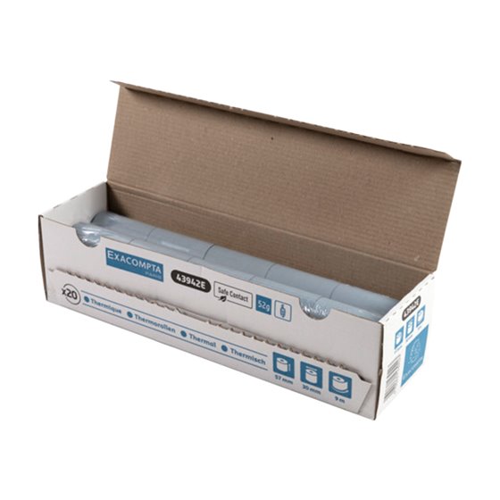 Rollo Sumadora Exacompta Safe Contact Termico 57 Mm X 30 Mm 52 G/M2