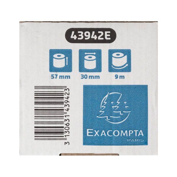 Rollo Sumadora Exacompta Safe Contact Termico 57 Mm X 30 Mm 52 G/M2