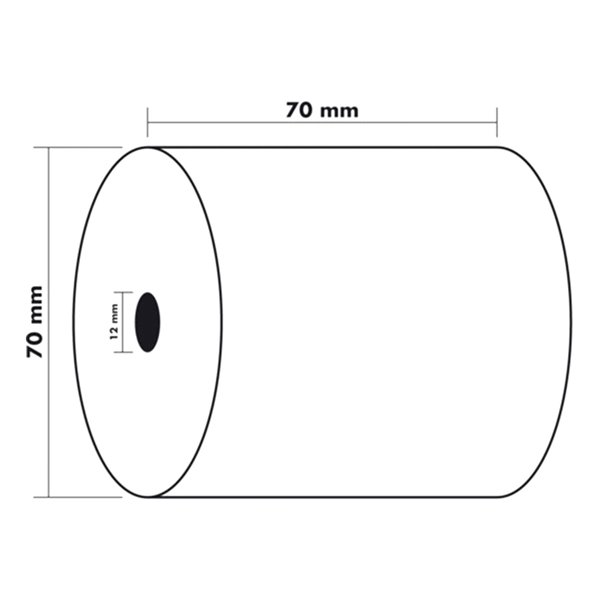 Rollo Sumadora Exacompta Electro Offset 70 Mm X 70 Mm 60 G/M2