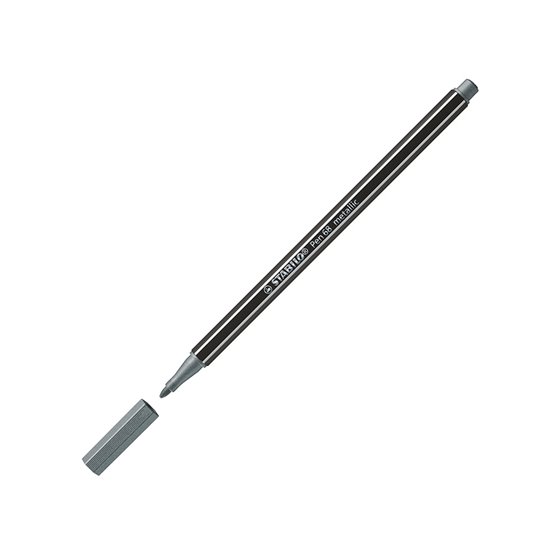Rotulador Stabilo Acuarelable Pen 68 Metalico Plata 1 Mm