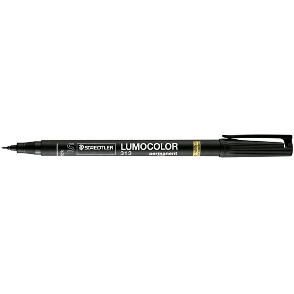 Rotulador Staedtler Lumocolor Retroproyeccion Punta De Fibra Permanente 313-9 Negro Punta Super Fina Redonda 0.4 Mm