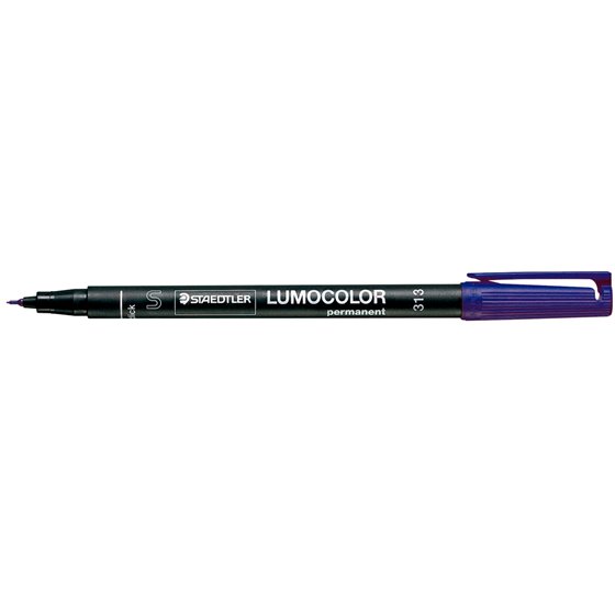 Rotulador Staedtler Lumocolor Retroproyeccion Punta De Fibra Permanente 313-3 Azul Punta Super Fina Redonda 0.4 Mm