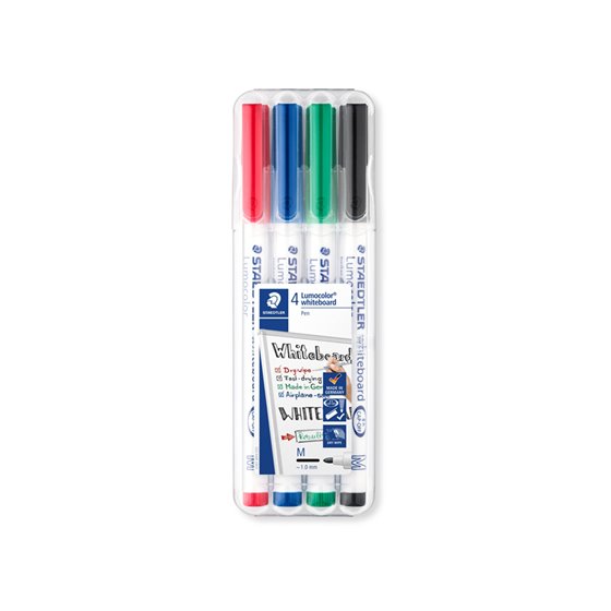 Rotulador Staedtler Lumocolor Retroproyeccion Punta De Fibra Permanente 318 Wp Estuche 4 Colores Punta Fina