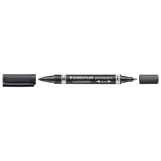 Rotulador Staedtler Lumocolor Permanente Duo 348 Negro Punta F 0,6 Mm Punta M 1,5 Mm