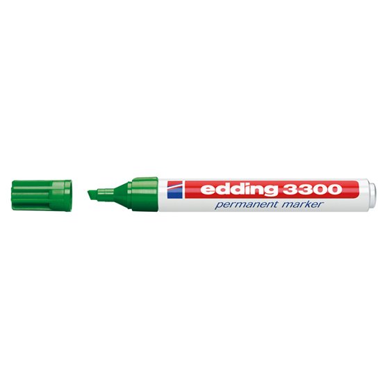 Rotulador Edding Marcador 3300 N.4 Verde Punta Biselada Recargable