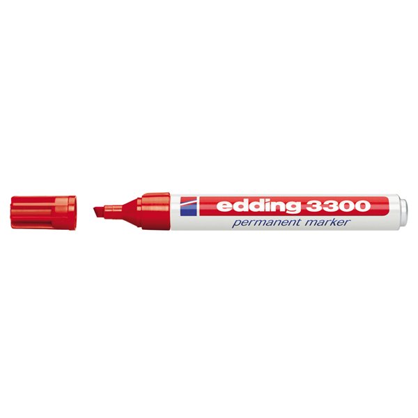 Rotulador Edding Marcador 3300 N.2 Rojo Punta Biselada Recargable