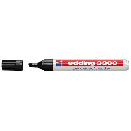 Rotulador Edding Marcador 3300 N.1 Negro Punta Biselada Recargable