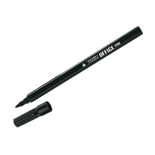 Rotulador Tratto Office Fine Punta De Fibra Trazo 0,7 Mm Negro